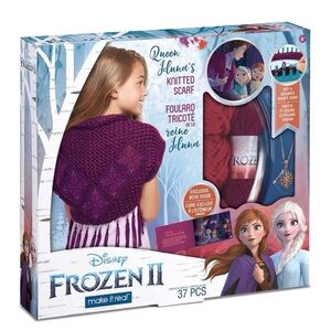 NEW! Make it Real - Disney Frozen I| Queen Iduna's Scarf Knit Kit with Necklace
